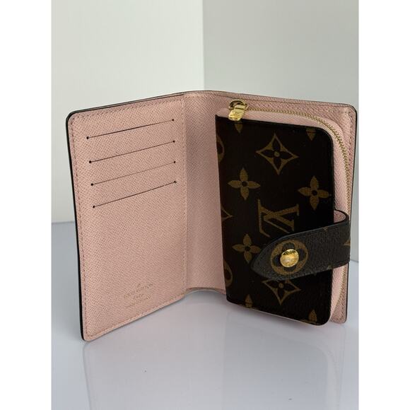 Louis Vuitton LV Monogram Pink Leather Zippy Compact Wallet - Picture 6 of 11